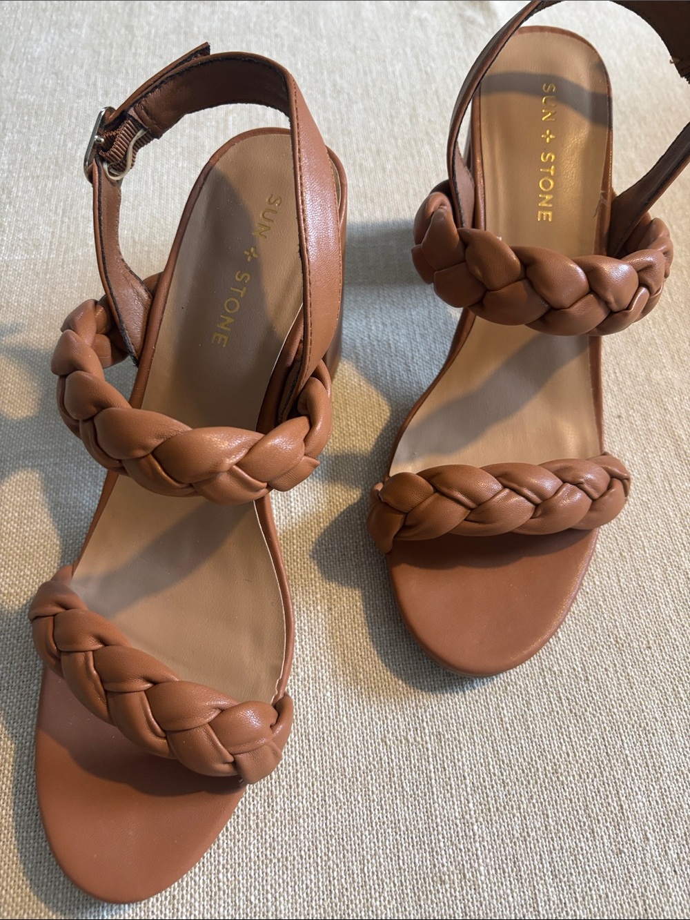 Braided Brown Sandals - Stone Brand - Picture 2 of 2